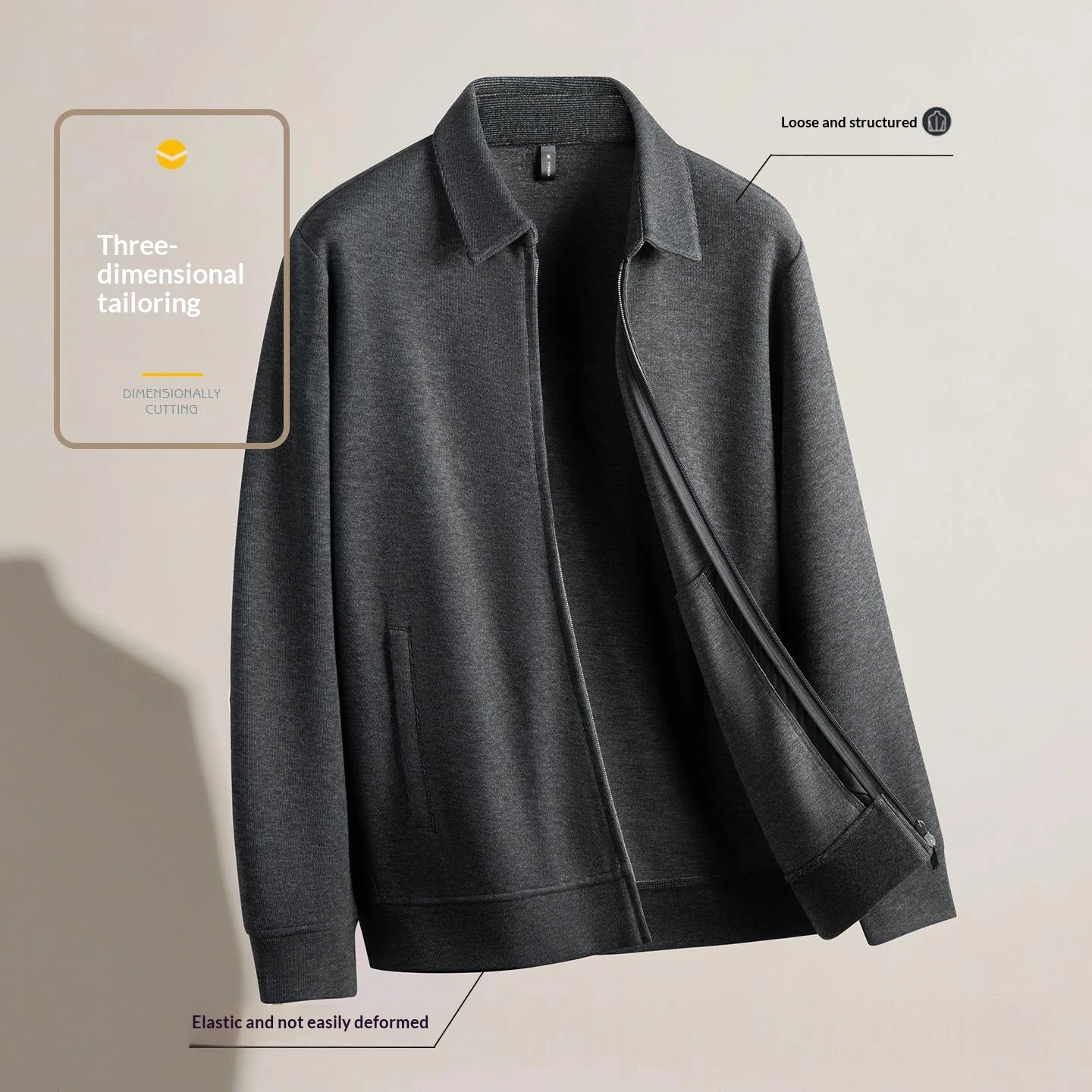 Autumn Sweater Modal Jacket Coat For Men — image 7
