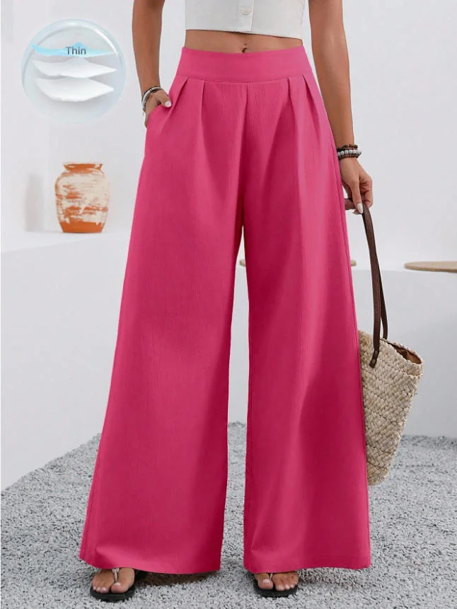 Autumn Women's New Pocket High-waisted Fashion Versatile Wide-leg Pants Long Commuting — image 4