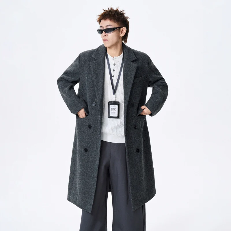 Autumnwinter German-style Wool Coat For Men — image 3