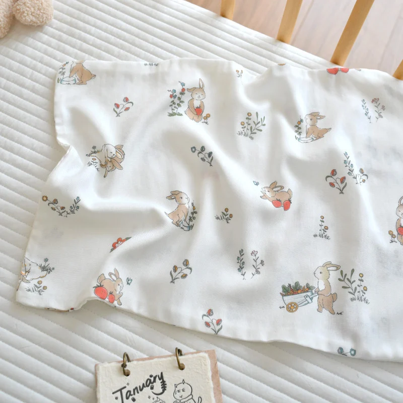 Baby Double-layer Gauze Bamboo Fiber Cooling Sweat-absorbing And Breathable Pillowcase — image 11