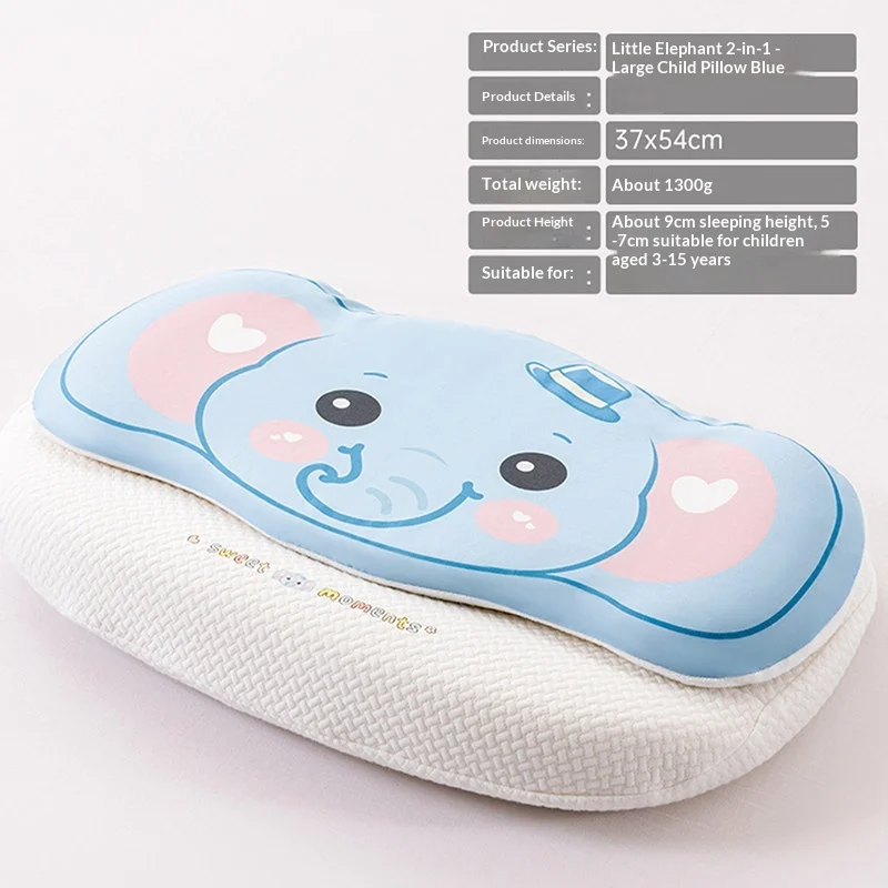 Baby Elephant 2-in-1 Memory Foam Childrens Pillow Class A Core — image 8