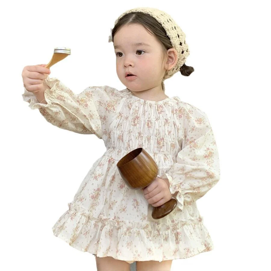 Baby Floral-print One-piece Romper For Outdoor Wear — image 3