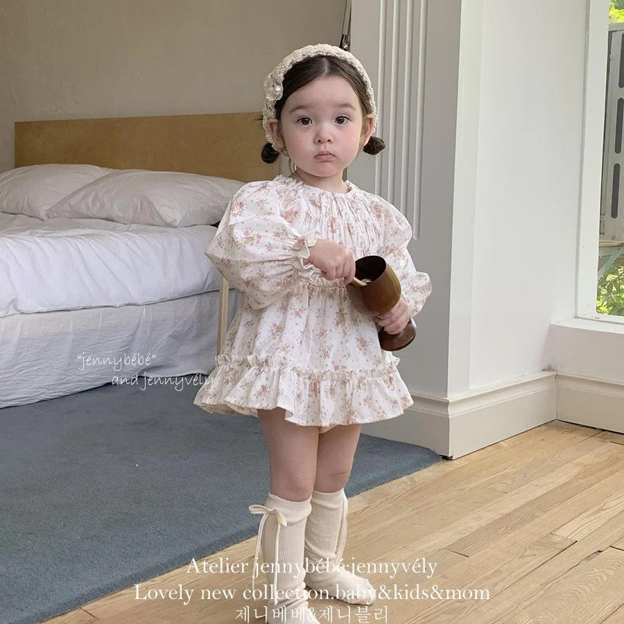 Baby Floral-print One-piece Romper For Outdoor Wear — image 2
