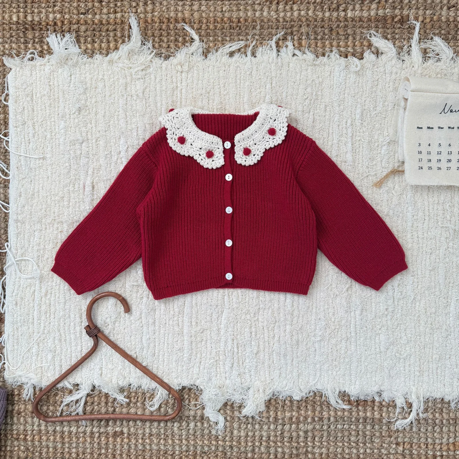 Baby Girl's Color-block Vintage Button Sweater — image 4