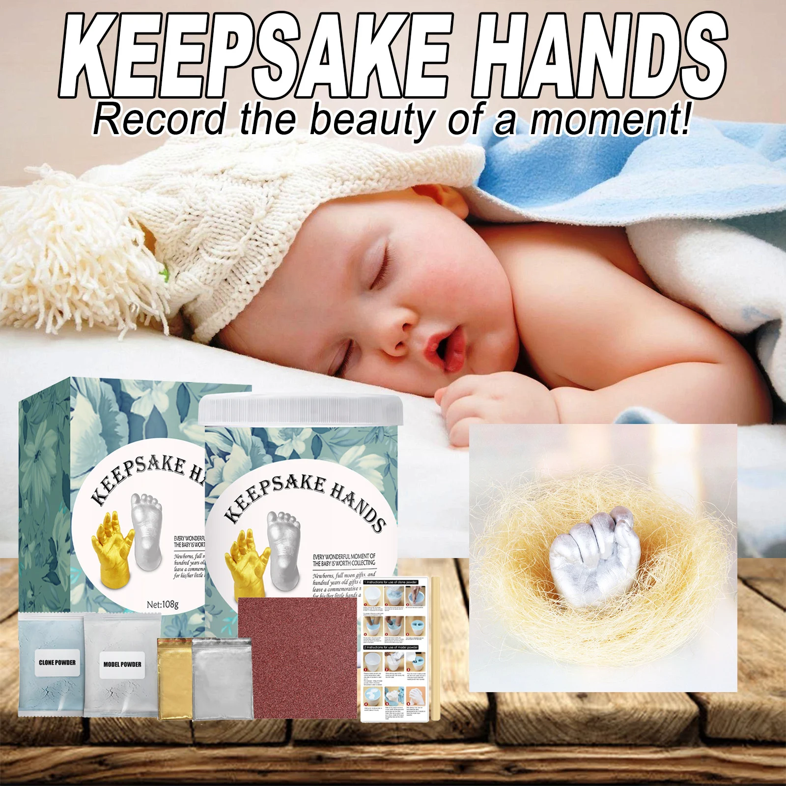 Baby Hand Model Powder Set 1box — image 2