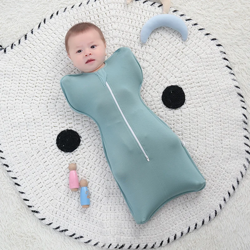 Baby Swaddle Sleeping Bag, Bamboo Fiber, Summer, Surrender-style, Anti-startle — image 6