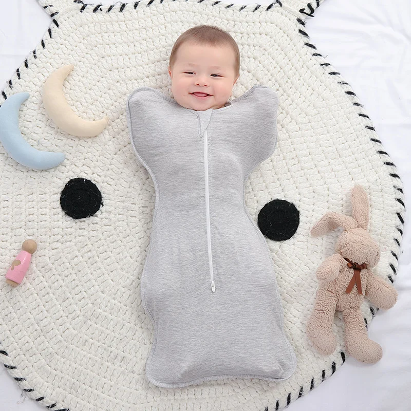 Baby Swaddle Sleeping Bag, Bamboo Fiber, Summer, Surrender-style, Anti-startle — image 7