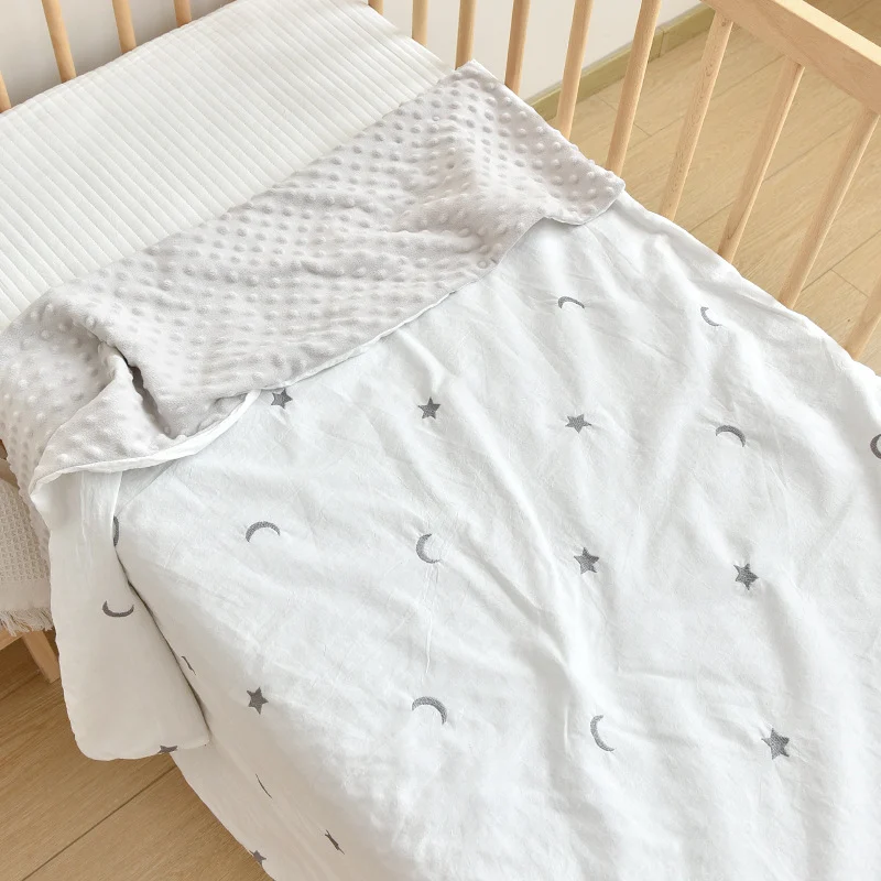 Baby Water-washed Cotton Embroidered Bean-pattern Duvet Cover — image 2