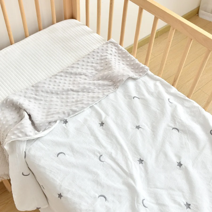 Baby Water-washed Cotton Embroidered Bean-pattern Duvet Cover — image 8