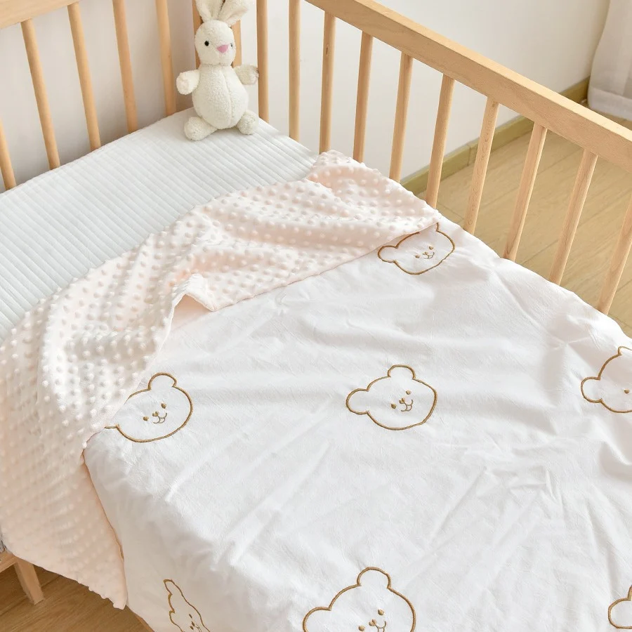 Baby Water-washed Cotton Embroidered Bean-pattern Duvet Cover — image 9