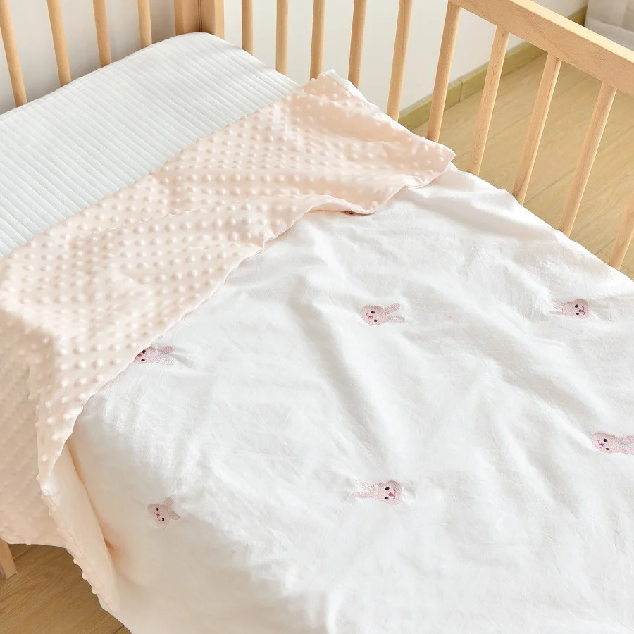 Baby Water-washed Cotton Embroidered Bean-pattern Duvet Cover — image 4