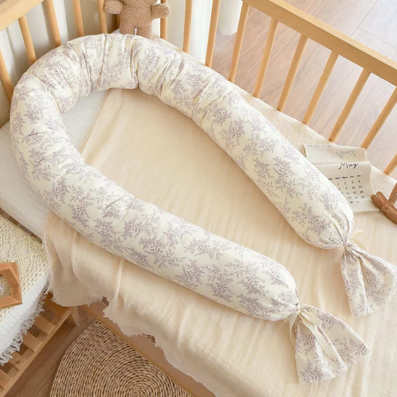 Babys Soft Cotton Gauze Bumper Pad Side-sleeping Pillow And Bed Backrest Cushion — image 3
