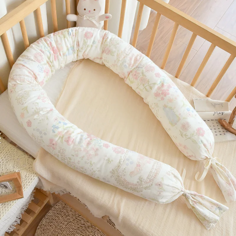 Babys Soft Cotton Gauze Bumper Pad Side-sleeping Pillow And Bed Backrest Cushion — image 9