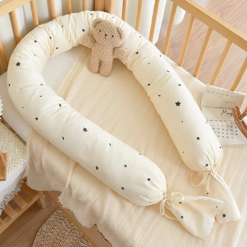 Babys Soft Cotton Gauze Bumper Pad Side-sleeping Pillow And Bed Backrest Cushion — image 6