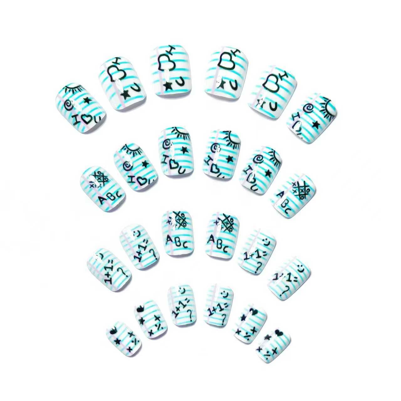 Back-to-school Season Colorful And Fun Nail Art Removable Stickers — image 4