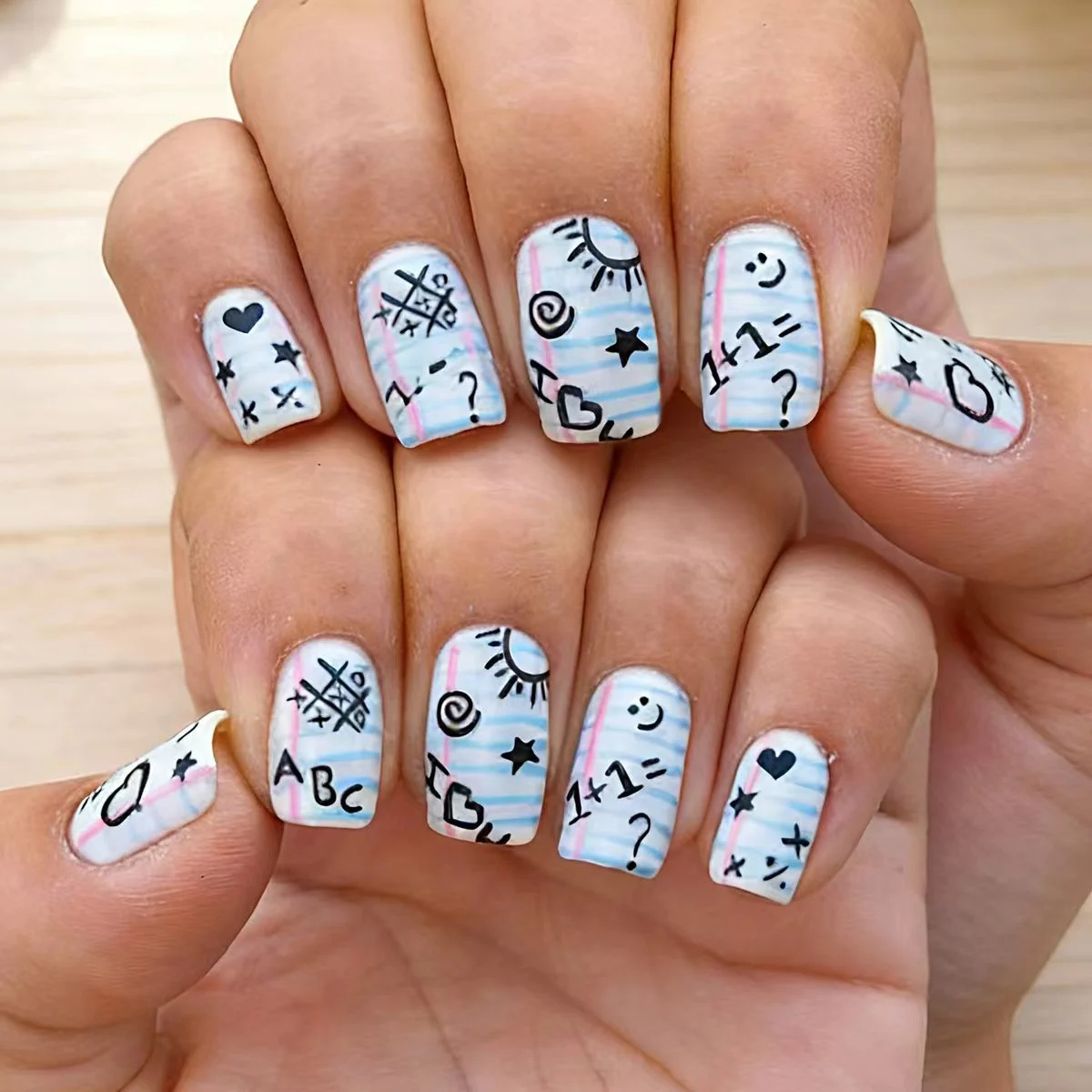 Back-to-school Season Colorful And Fun Nail Art Removable Stickers — image 3