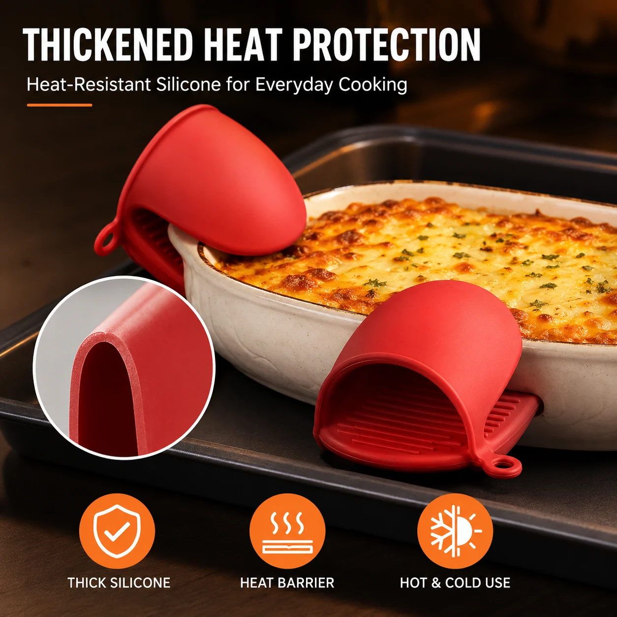 Baking Tools High Temperature Resistant Silicone Insulated Hand Clip Anti-scalding… — image 5