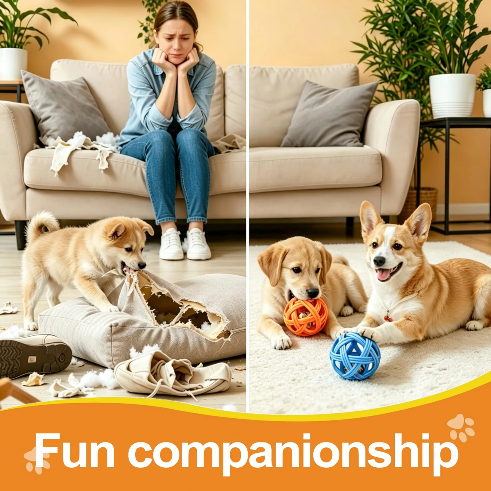 Balls With Inside Bell, Non-toxic Toys For Small Dogs & Puppies Natural Rubber, Fetch… — image 4