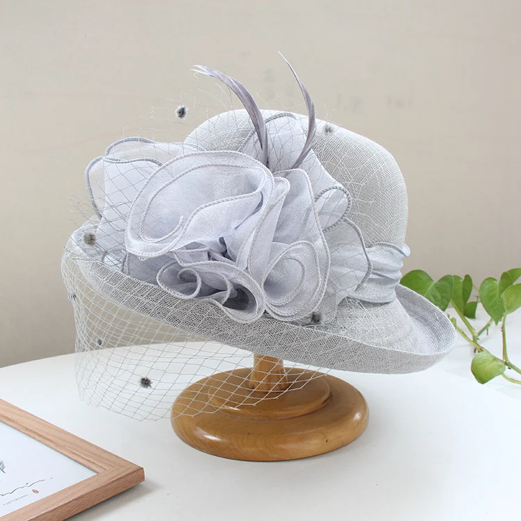 Banquet Flower Top Hat With Curled Brim Sun — image 8