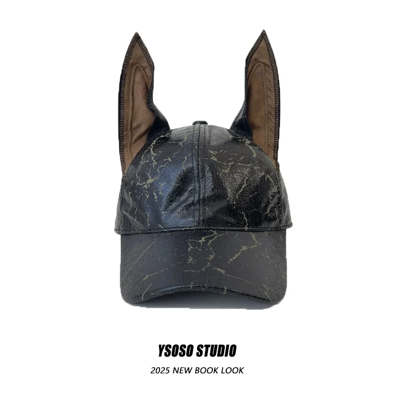 Baseball Cap For Men And Women Leather With Rivets Niche-style Hat — image 2