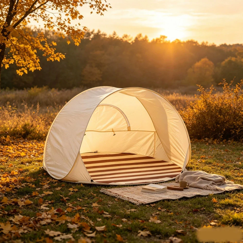 Beach Tent Outdoor Camping Sun Protection Simple Folding Quick-open For Indoors Outdoors — image 3