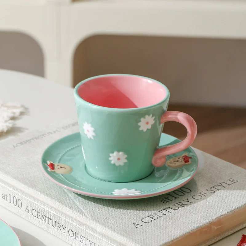 Bear-themed Ceramic Coffee Set Household Tea Cup And Saucer — image 3
