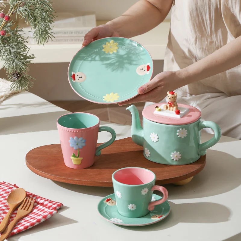 Bear-themed Ceramic Coffee Set Household Tea Cup And Saucer — image 4