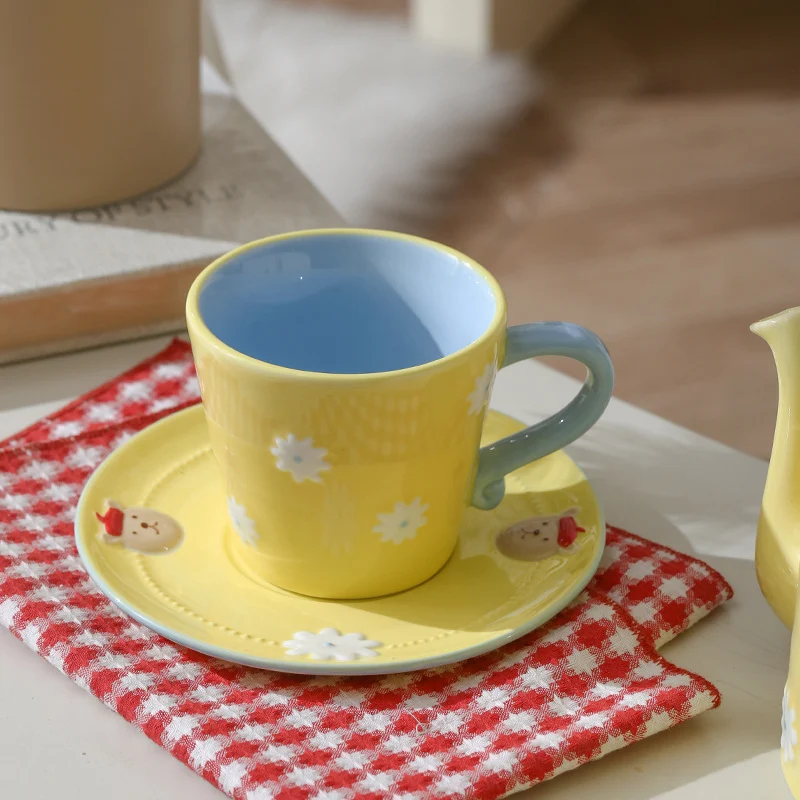 Bear-themed Ceramic Coffee Set Household Tea Cup And Saucer — image 2
