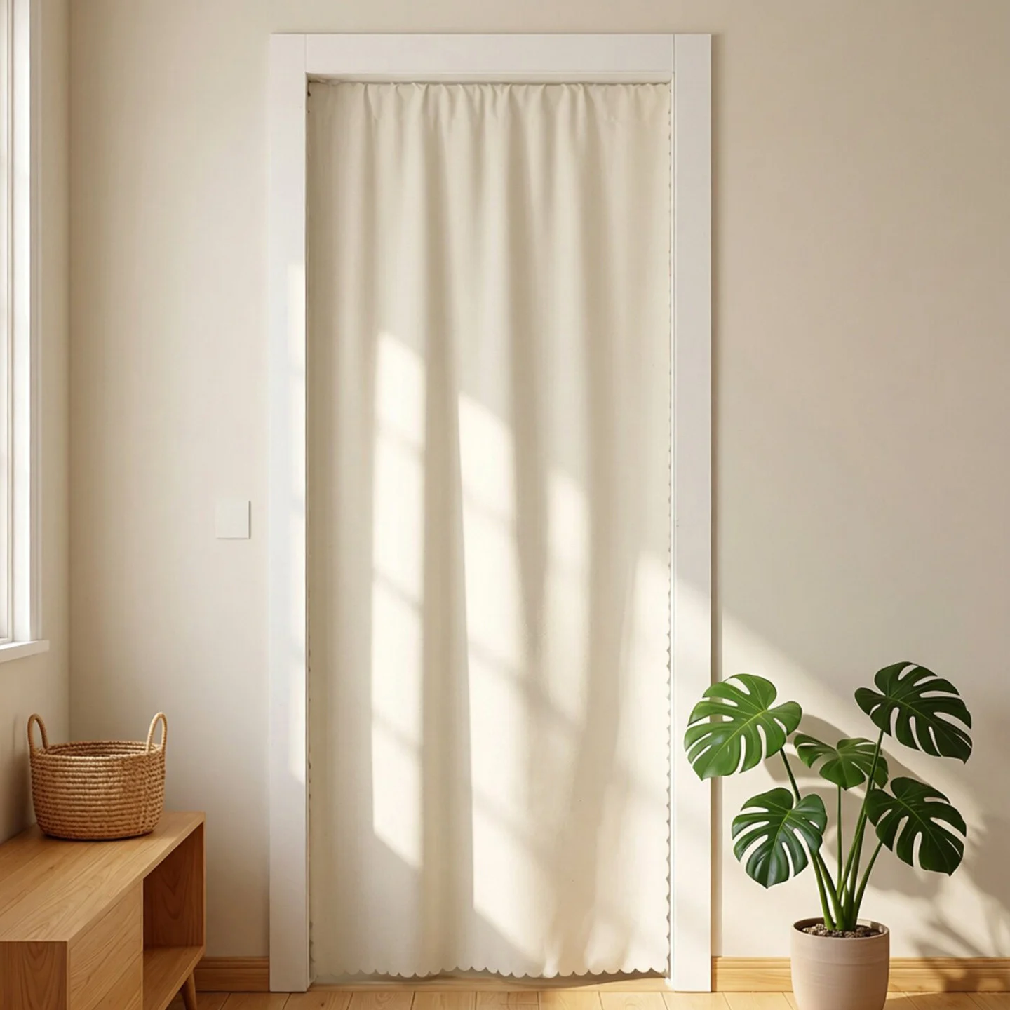 Bedroom Home Hanging Curtain Solid-color Fabric — image 2