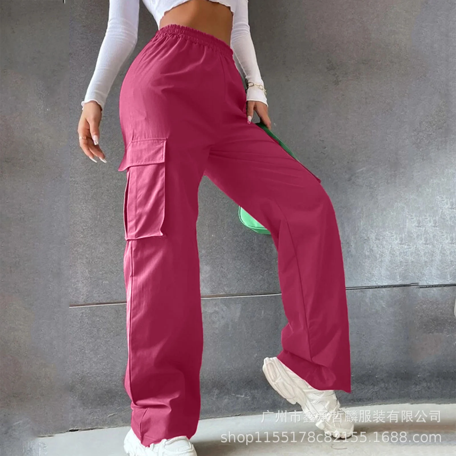 Beltless High-waisted Wide-leg Pants Straight Loose Elegant Work Casual Women's Clothing — image 11