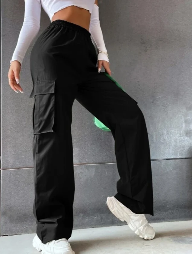 Beltless High-waisted Wide-leg Pants Straight Loose Elegant Work Casual Women's Clothing — image 6