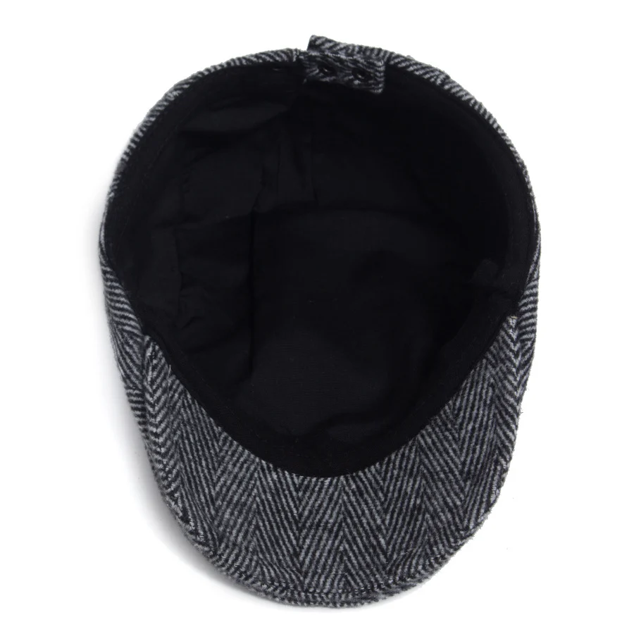 Beret Men's British Vintage Newsboy Casual Herringbone Forward Peaked Cap — image 2