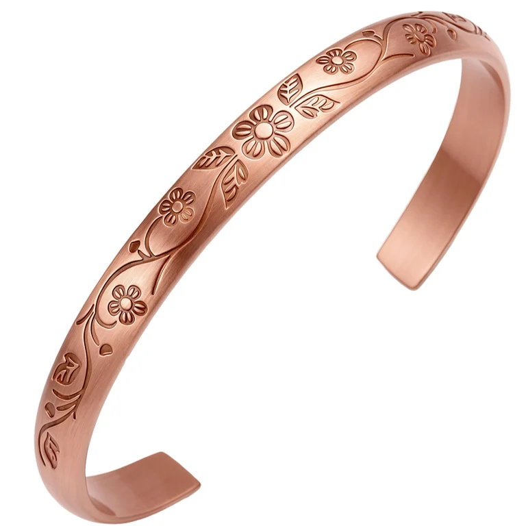 Best-selling Instagram-style Solid Red Copper Magnetic Bracelet — image 5