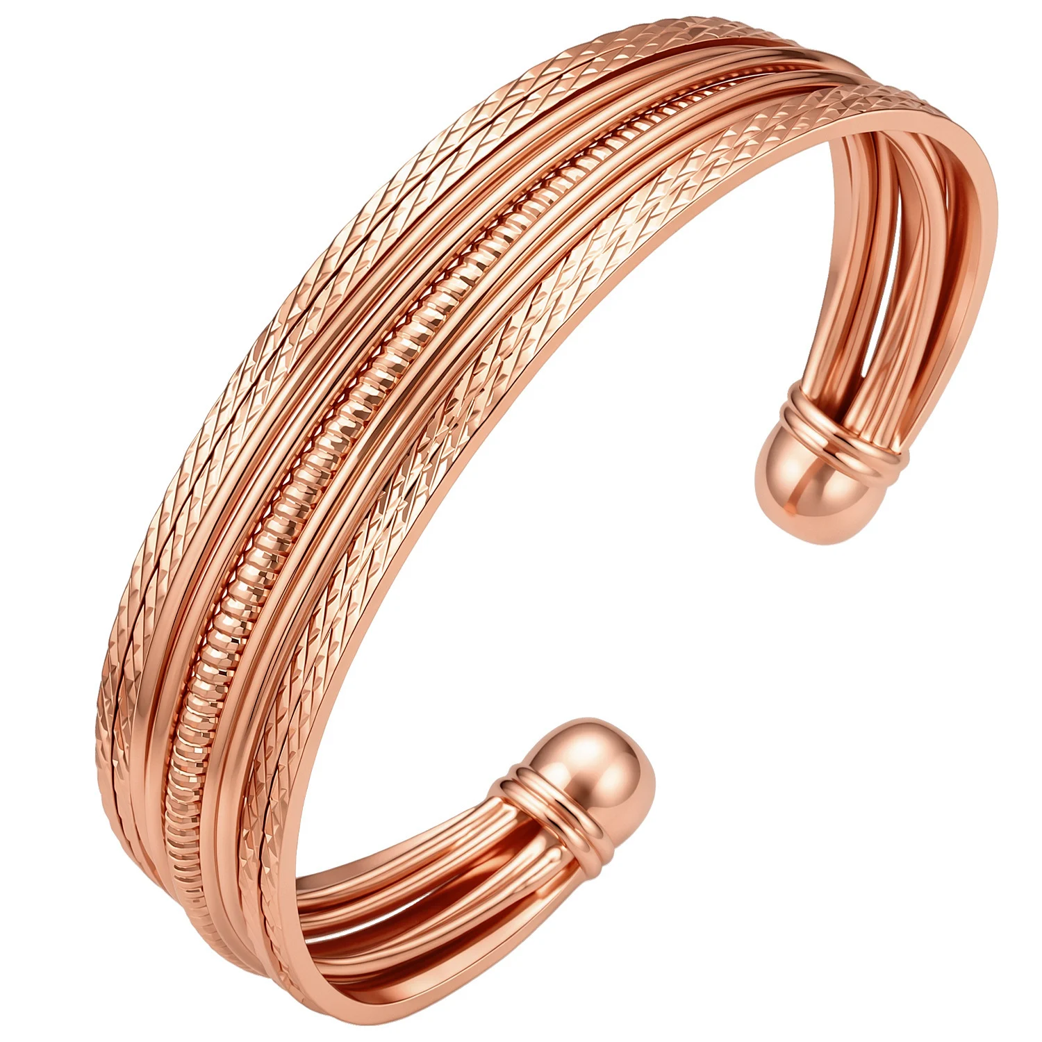 Best-selling Instagram-style Solid Red Copper Magnetic Bracelet — image 6