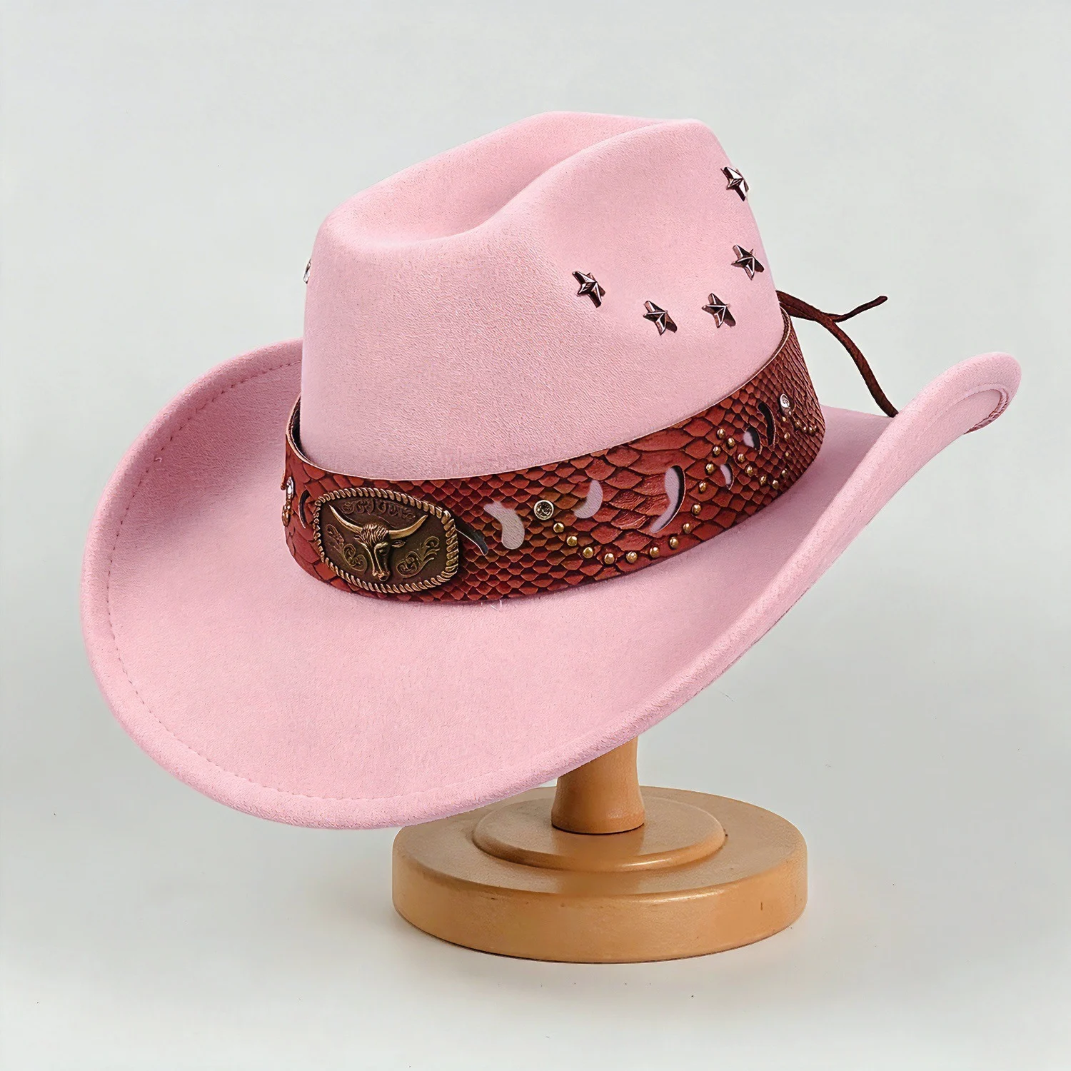 Style Star Studded Leather Jazz Cap — variant image