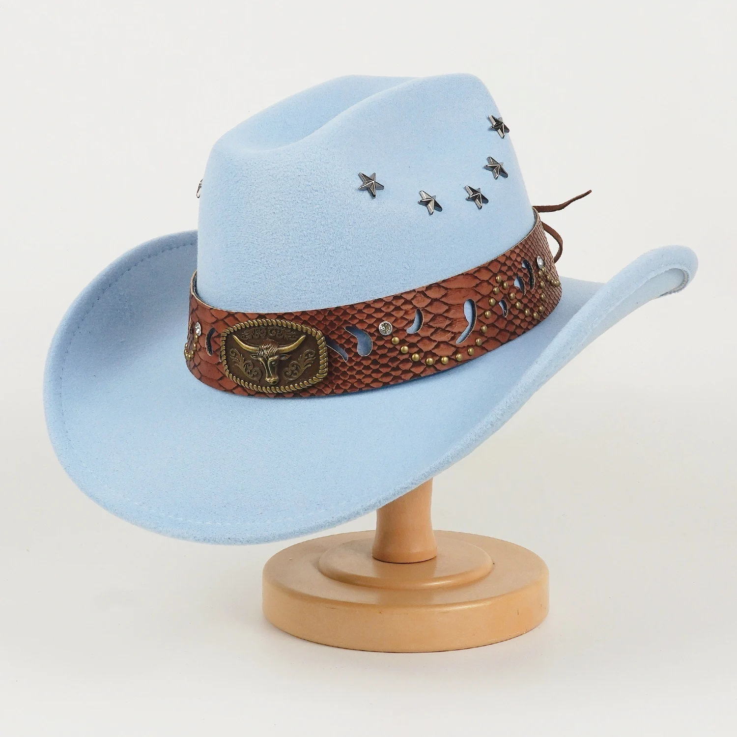 Style Star Studded Leather Jazz Cap — variant image