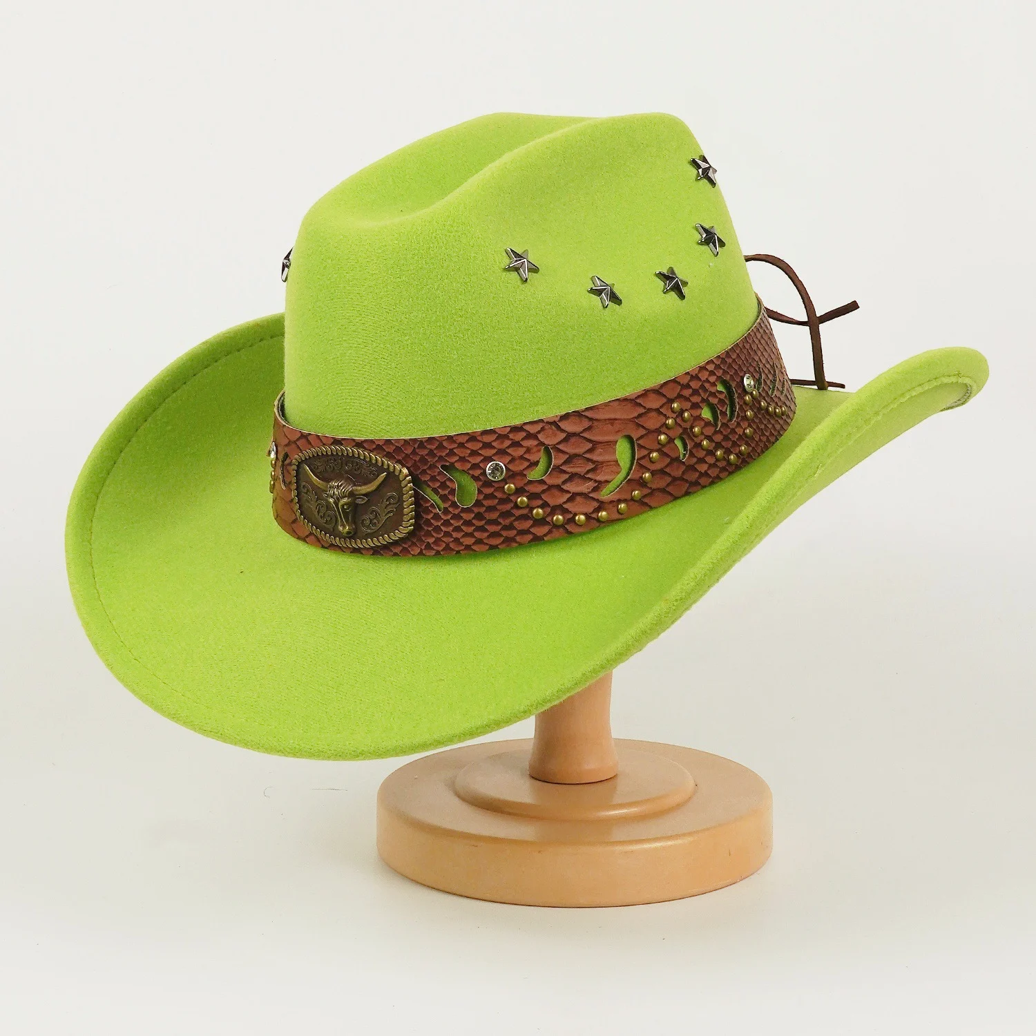 Style Star Studded Leather Jazz Cap — variant image