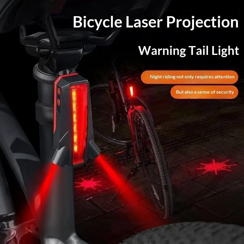 Bicycle Diamond Laser Tail Light Warning Lamp — image 5