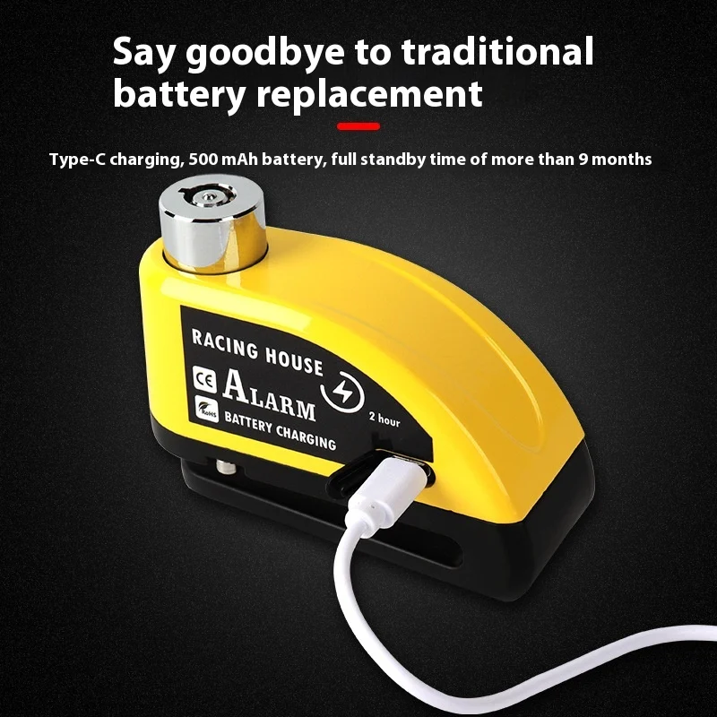 Bicycle Disc Brake Lock Portable Anti-theft Alarm Electric Car Safety — image 5