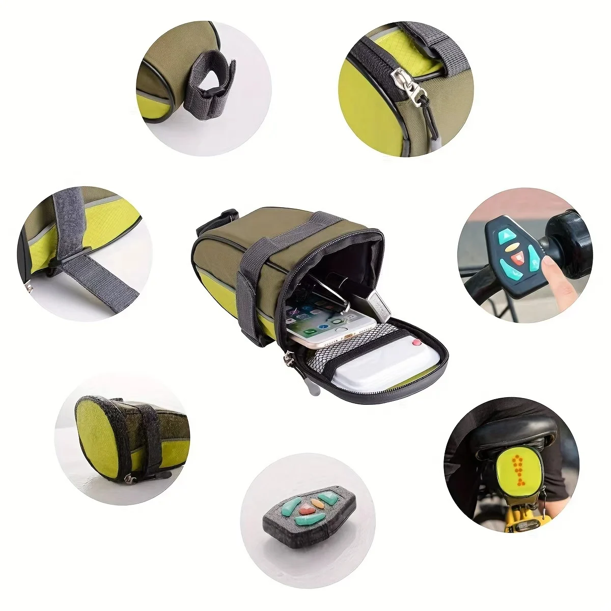 Bicycle LED Light-emitting Package Wirelessremote Control Ridingled Turn Signal Strap… — image 2