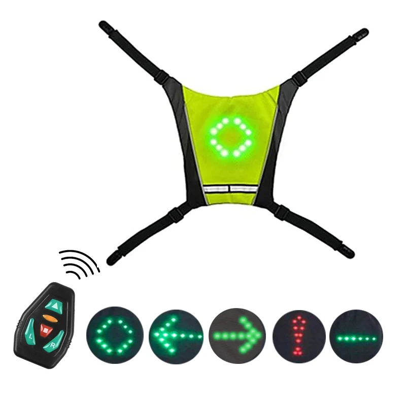 Bicycle LED Turn Signal, Smart Arrow Warning Backpack Clip, Riding And Night Running… — image 2