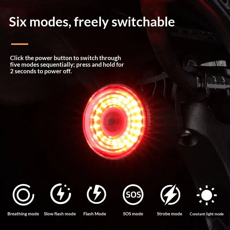 Bicycle Tail Light With Long Battery Life For Mountain Bike Night Riding — image 3