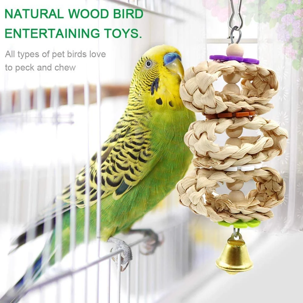 Bird Parrot Swing Toys, Chewing Standing Hanging Perch Hammock Climbing Ladder Cage… — image 5