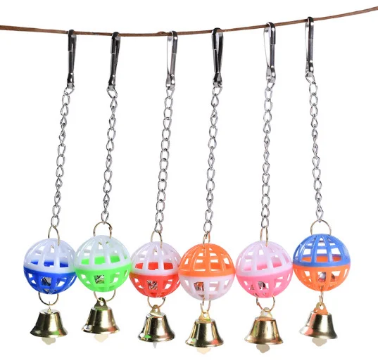 Bird Toy With Bells Two-tone Bell Pendant Parrot Sound Making — image 2