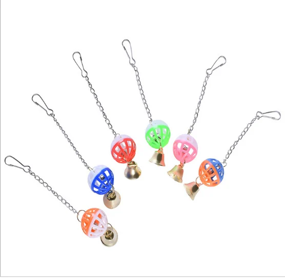 Bird Toy With Bells Two-tone Bell Pendant Parrot Sound Making — image 3