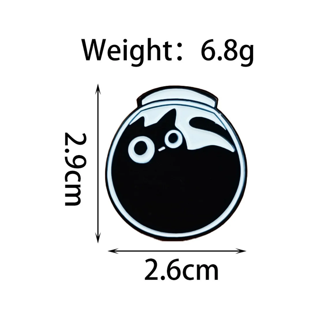 Black Catstyle Brooch, Versatile And Niche, Made Of Alloy For Clothing — variant image