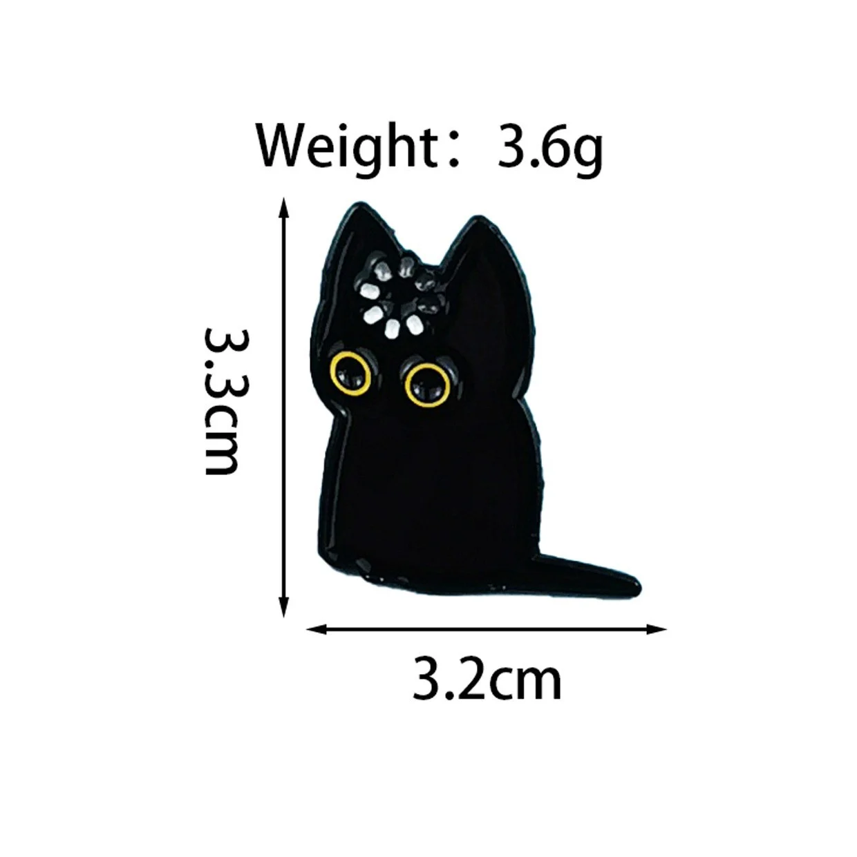 Black Catstyle Brooch, Versatile And Niche, Made Of Alloy For Clothing — variant image