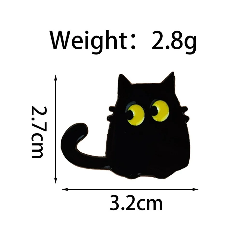 Black Catstyle Brooch, Versatile And Niche, Made Of Alloy For Clothing — variant image