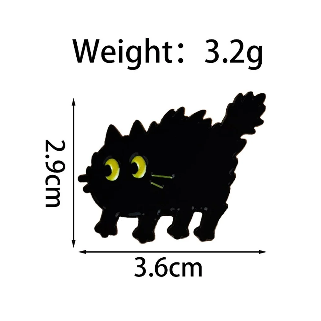 Black Catstyle Brooch, Versatile And Niche, Made Of Alloy For Clothing — image 3