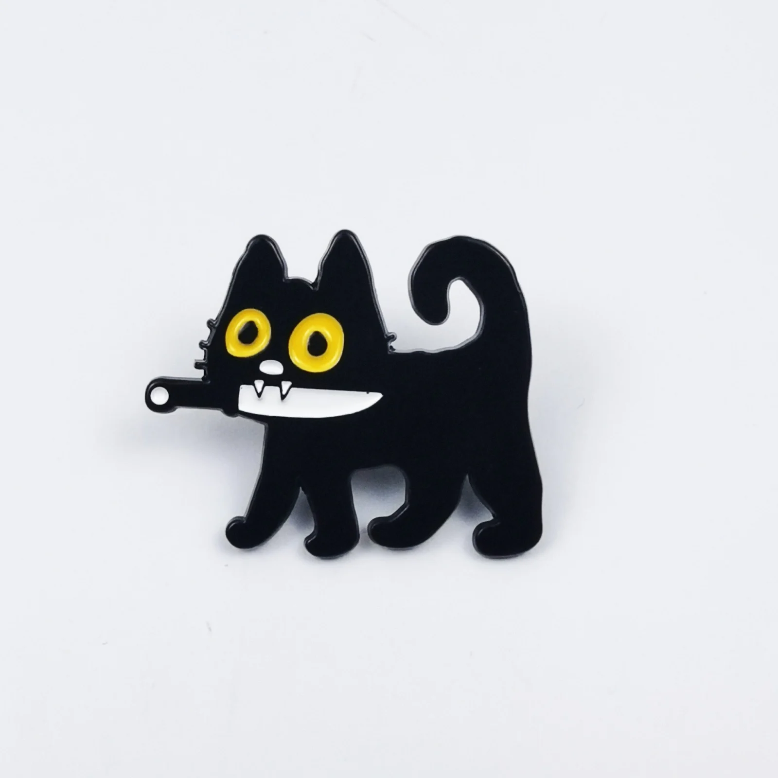 Black Catstyle Brooch, Versatile And Niche, Made Of Alloy For Clothing — image 2
